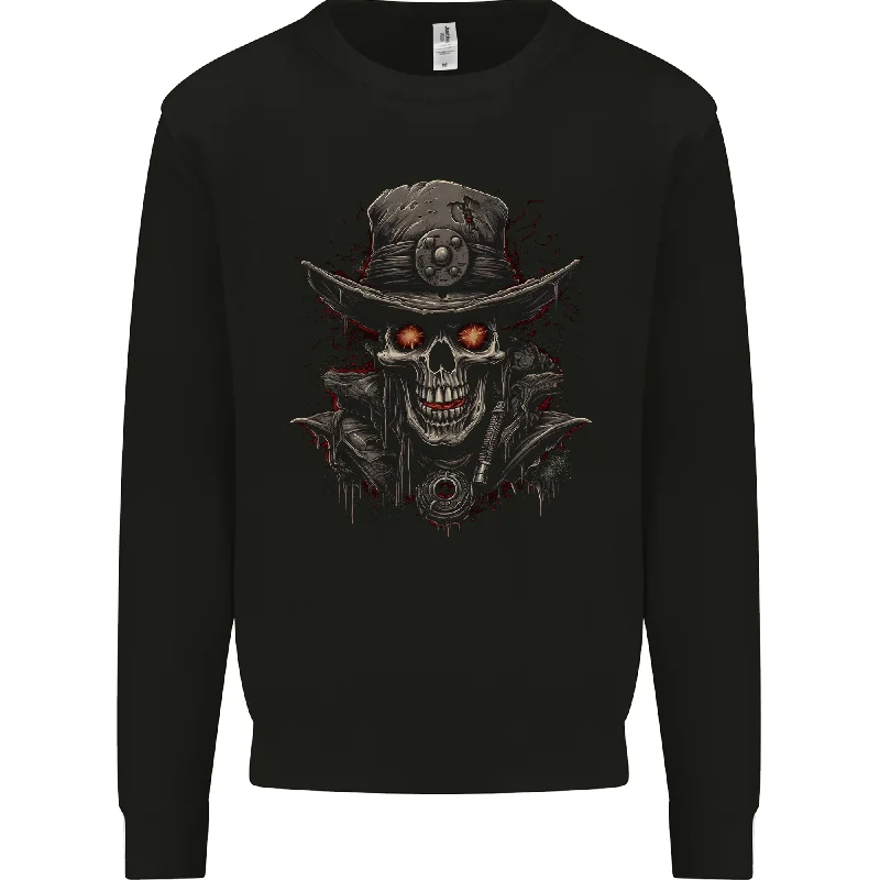 A Heavy Metal Skull Cowboy Demon Evil Mens Sweatshirt Jumper Hoodie with Pattern Geometric Abstract A Heavy Metal Skull Cowboy Demon Evil Mens Sweatshirt Jumper Hoodie with Pattern Geometric Abstract