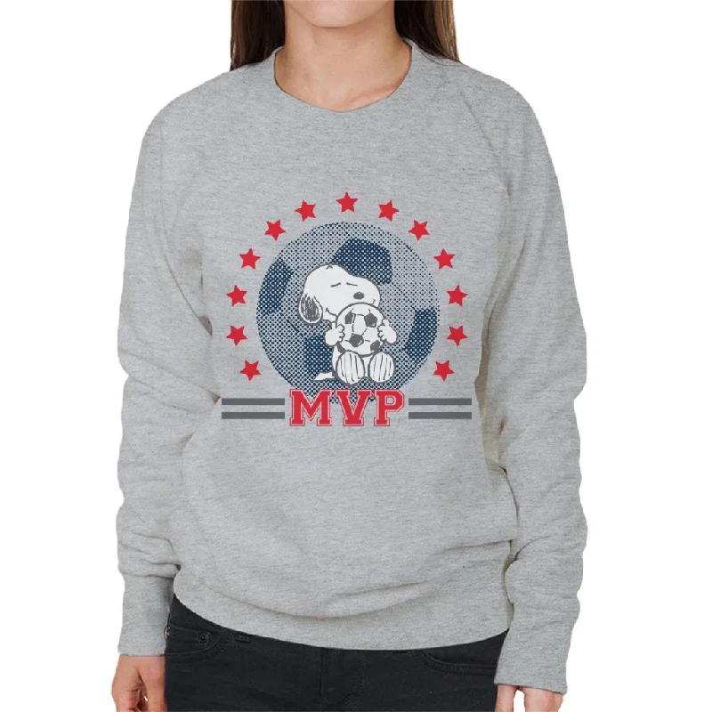 Peanuts Football Snoopy MVP Women's Sweatshirt Hoodie with Ribbed Cuffs Snug Fit Comfort Peanuts Football Snoopy MVP Women's Sweatshirt Hoodie with Ribbed Cuffs Snug Fit Comfort