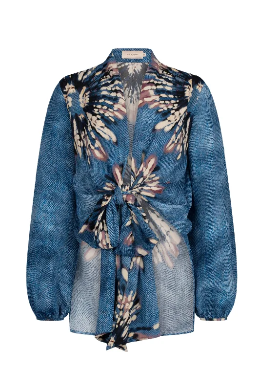 Honey Blouse | Aciano Flower Floral Chiffon Blouse