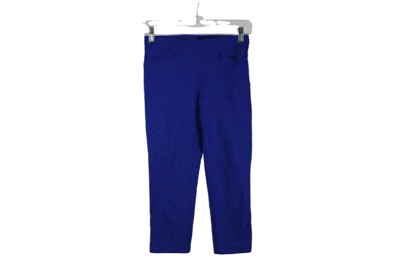 APT.9 Brynn Cobalt Blue Stretch Capri Pant | 2 Petite Comfy Cargo Trousers