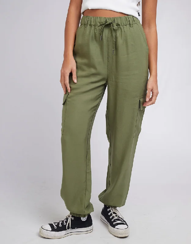 Charli Cargo Pant Khaki Soft Sweatpants Style