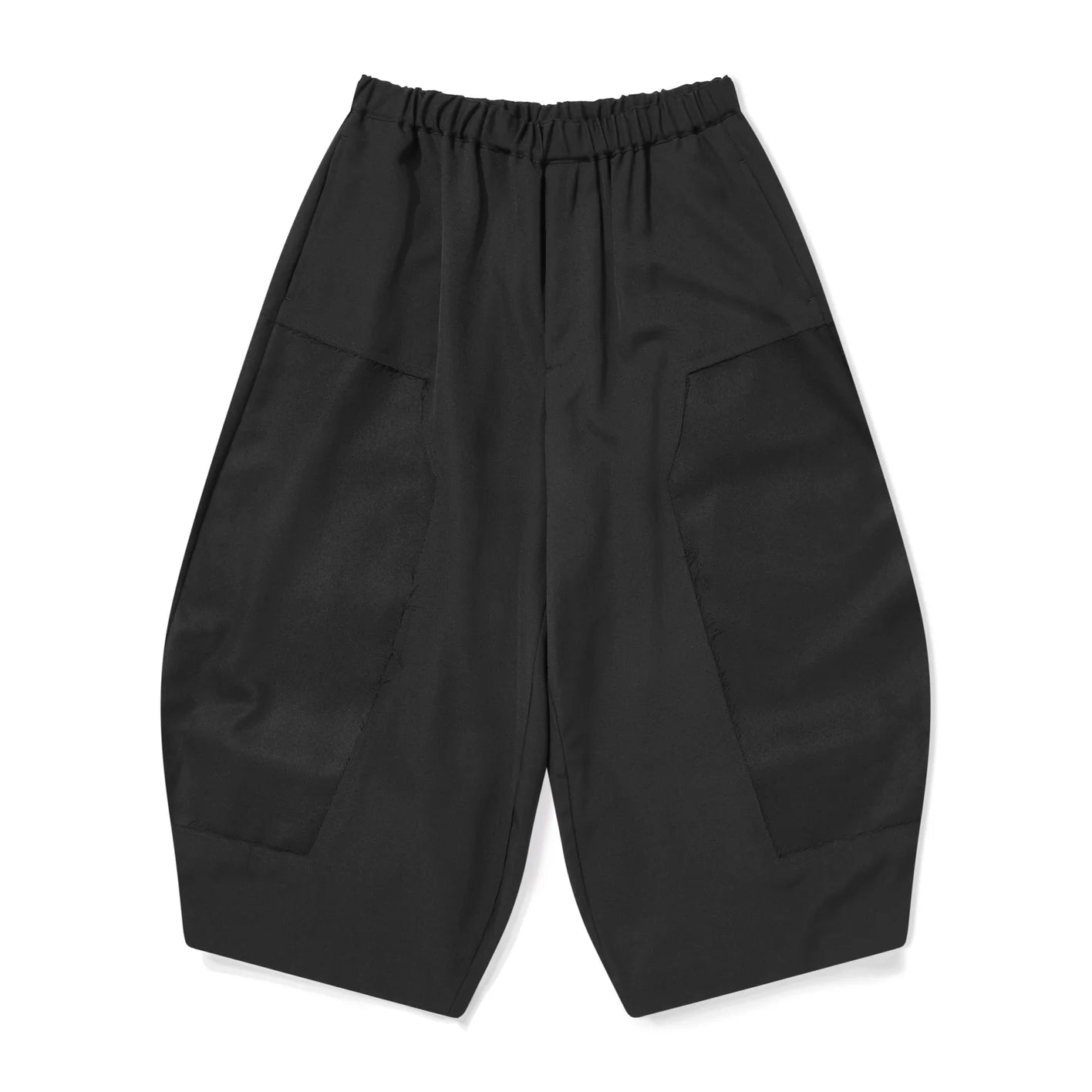 BLACK Comme des Garçons Wool Balloon Pants (Black) Comfy Zip-Up Pants