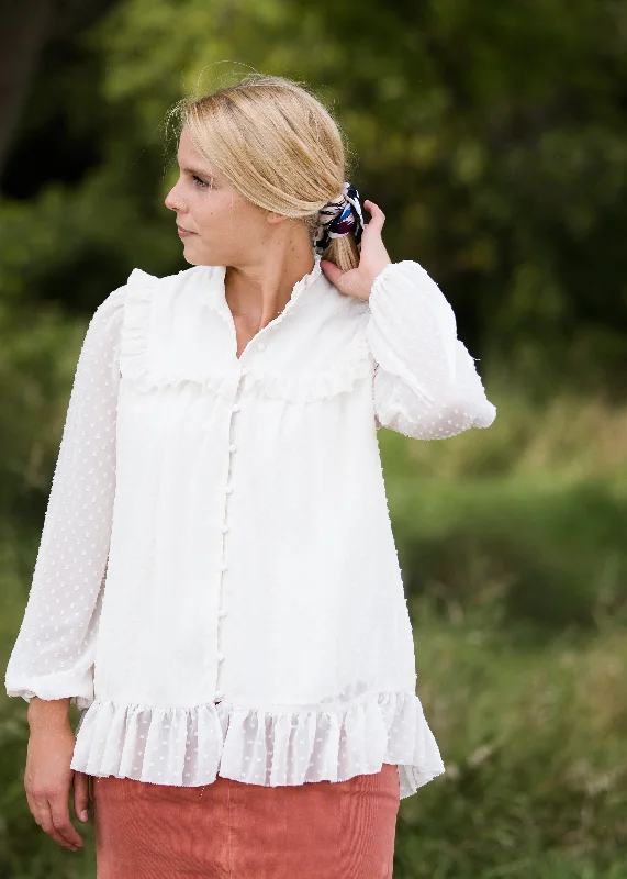 Layered Ruffle Blouse - FINAL SALE Casual Relaxed Blouse