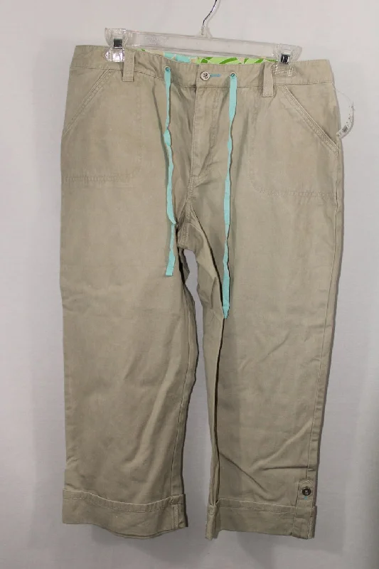 French Cuff Khaki Pants | Size 12 Slim-Fit Khaki Pants