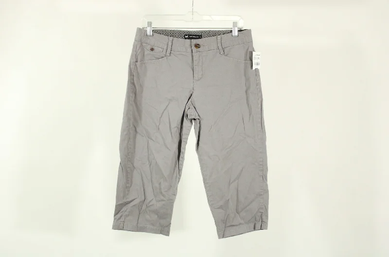 Lee Natural Fit Grey Khaki Capri Pants | Size 8 Wide-Legged Palazzos