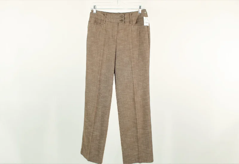 Christopher & Banks Brown Cotton Pants | Size 4 Soft Stretch Leggings