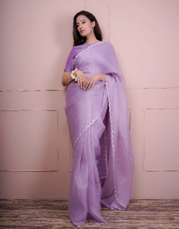 SAREE WITH BLOUSE Sweetheart Neck Blouse