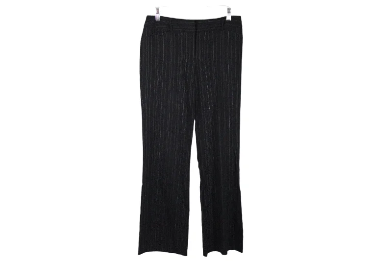 Apt. 9 Ava Stretch Black Striped Pant | 6 Classic Pleated Pants