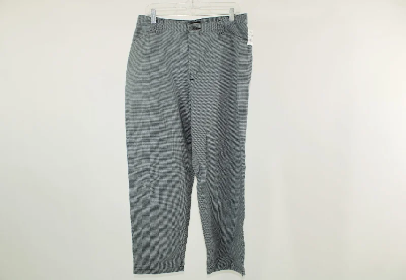 Lee Riders Casuals Gray/Black Pants | Size 14 Stylish Elastic Waist Pants