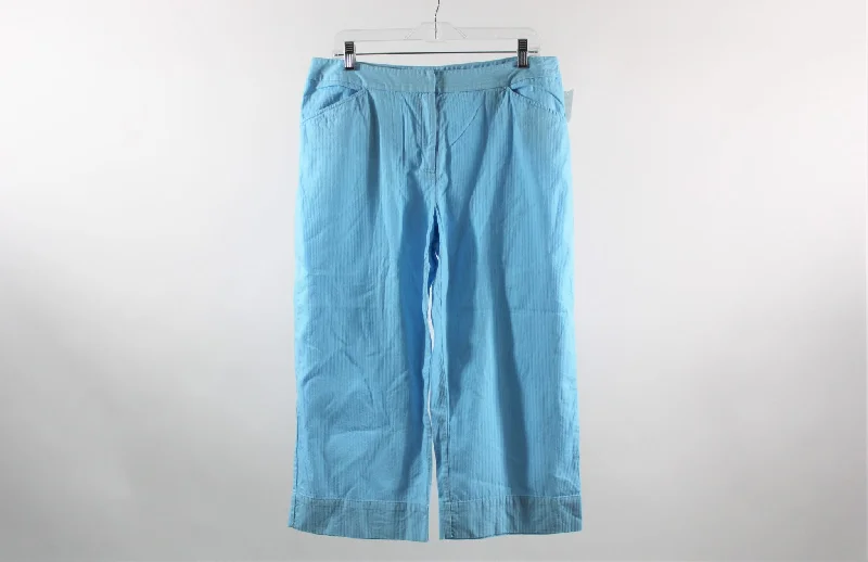 IZOD Blue Cotton Capri Pants | Size 12 Cozy Lounge Pants