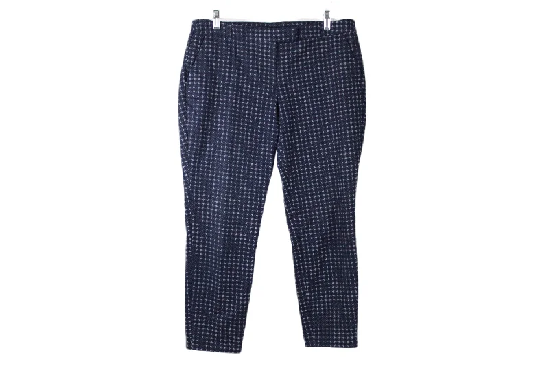 Kenar Navy Blue Pattern Pant | 12 Fashionable Work Pants