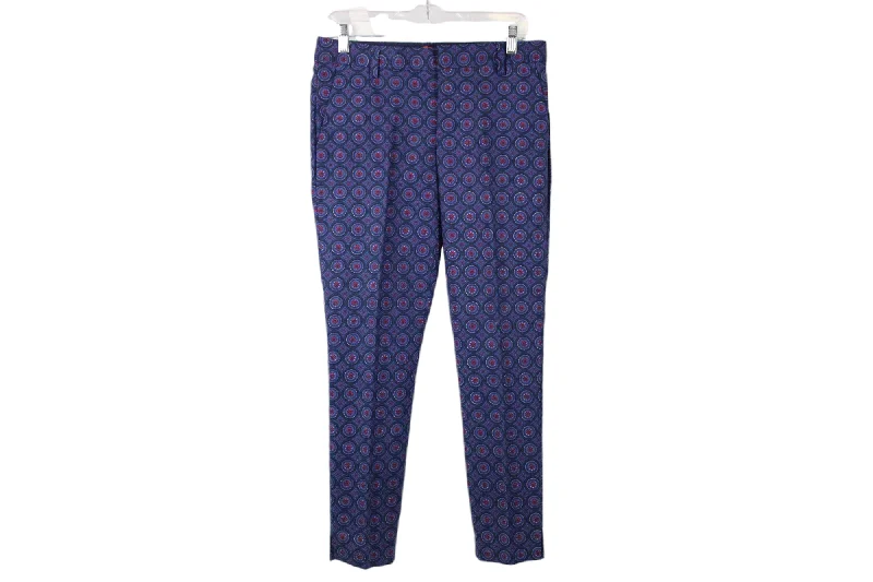 NEW Joe Fresh Slim Fit Blue Patterned Pant | 4 Trendy Work Pants