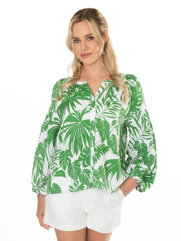 Sun Block Selah Blouse Oversized Silk Blouse