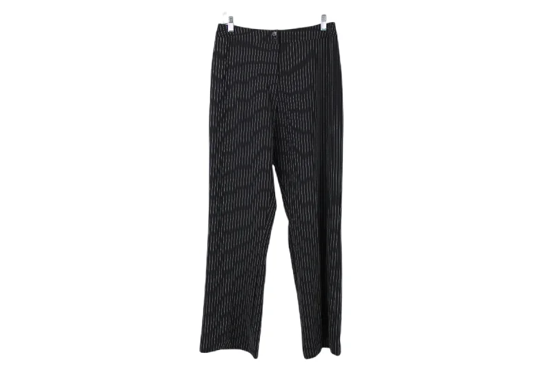 Black Pinstripe Pants | 9/10 High-Waist Jogger Pants