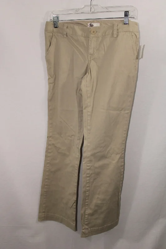 SO Khaki Pants | Size 7 Modern Stretch Trousers