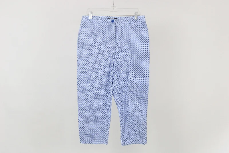 Counterparts Blue Patterned Capri Pants | 10 Relaxed Linen Pants