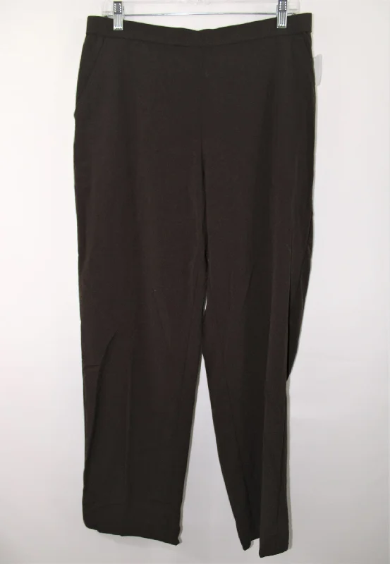 Briggs Brown Pants | Size 12 Stylish Elastic Waist Pants