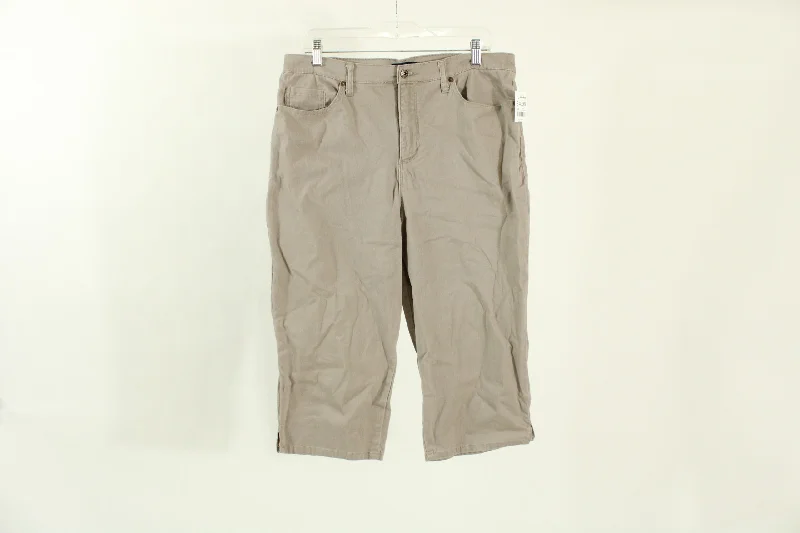 Architect Tan Stretch Capri Pants | Size 12 Classic Flared Pants