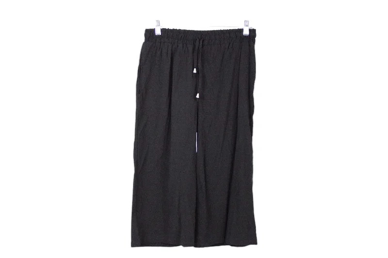 Black Capri Polyester Pants | M Comfortable Denim Pants