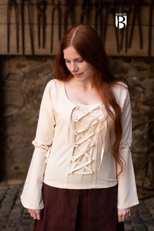 Blouse Ely Natural Chic Ruffle Blouse