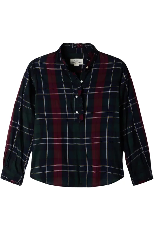 Breezy Blouse | Chalet Plaid Office Formal Blouse