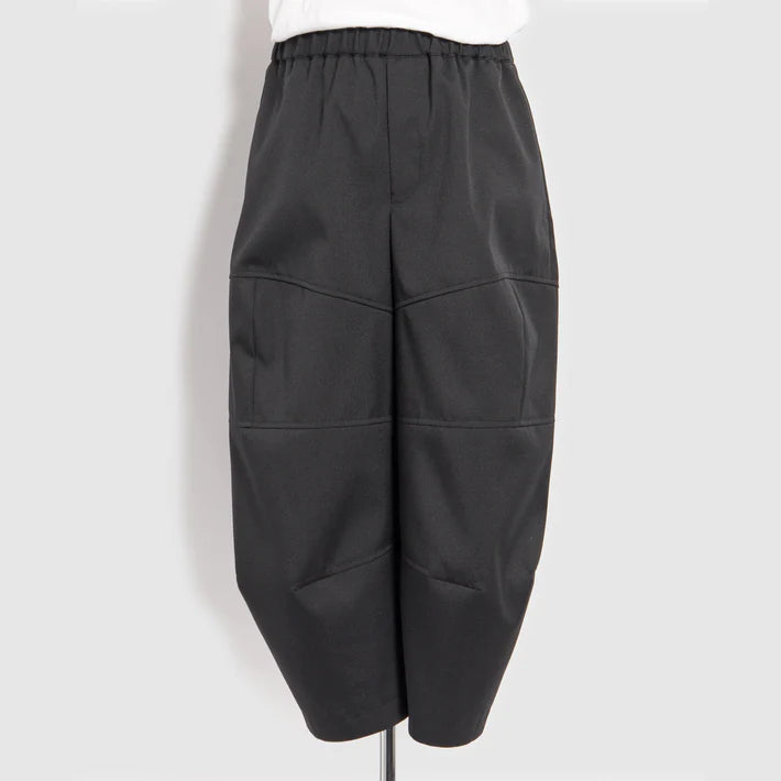 BLACK Comme des Garçons Gabardine Pants (Black) Chic Faux Leather Pants