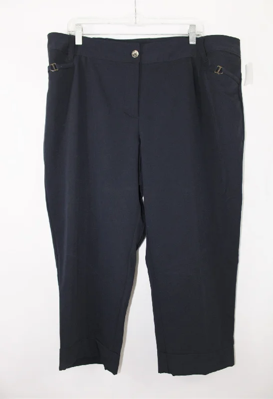 Roz & Ali Dark Blue Dress Pants | Size 18 Trendy Printed Leggings