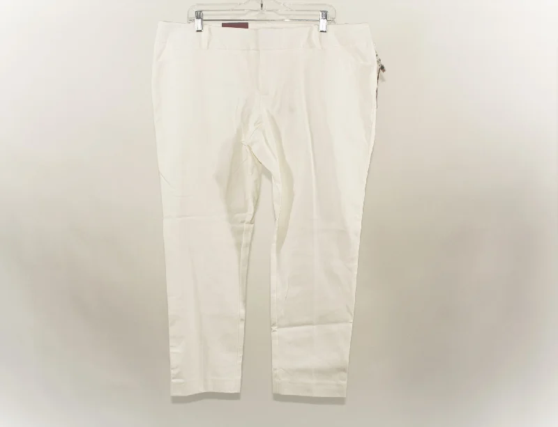 NEW Merona White Modern Ankle Pants | Size 18 Comfortable Denim Leggings