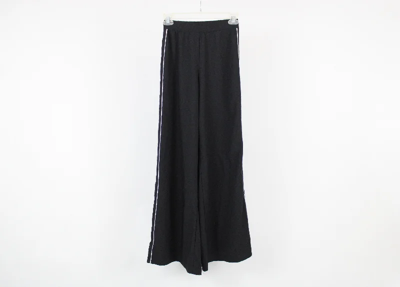 Charlotte Russe Black Flowy Wide Cut Pants | XS Fashionable Tapered Leg Pants