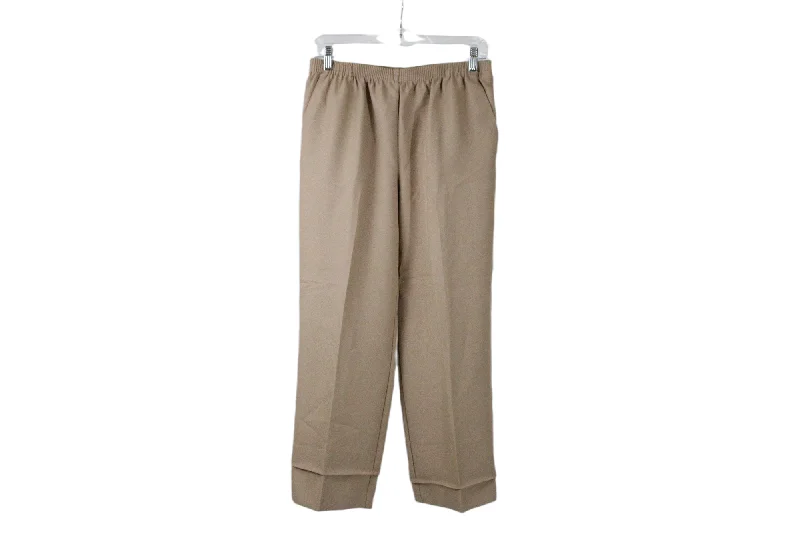 NEW Alfred Dunner Tan Proportioned Short Pant | 8 Petite Chic Black Leggings