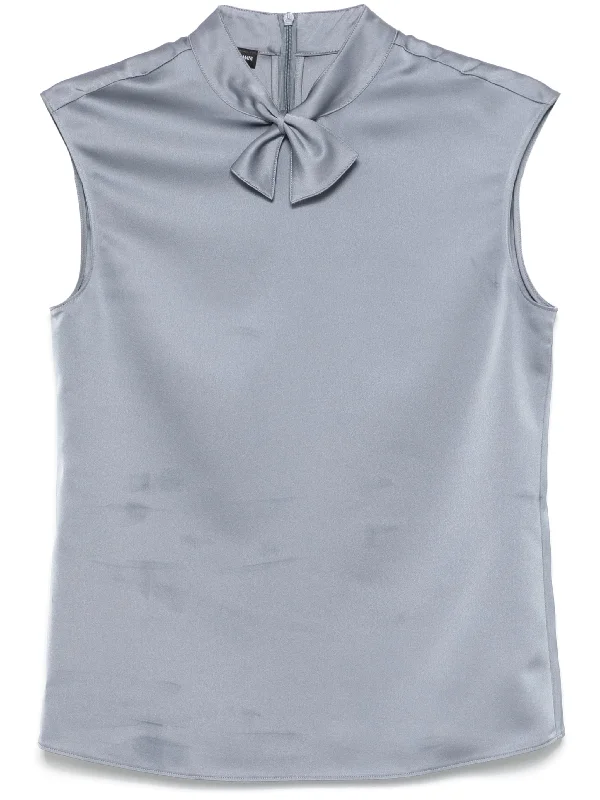 EMPORIO ARMANI SLEEVELESS BLOUSE Embellished Collar Blouse