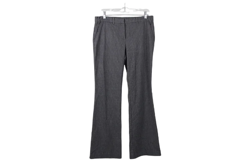 Worthington Low Rise Slim Fit Gray Pinstripe Pants | 8 Trendy High-Waist Trousers