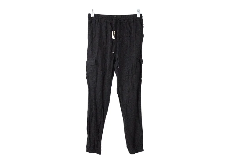 NEW Love Tree Linen Black Pants | S Comfortable Denim Trousers