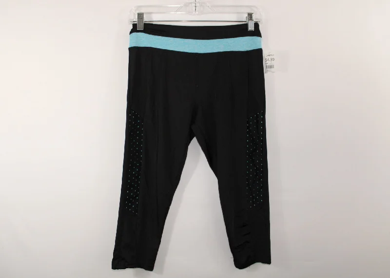 GameTime Black & Blue Capri Athletic Pants | Size 4 Formal Wide-Leg Pants