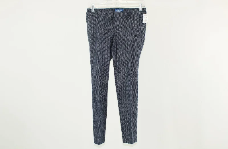 Old Navy Navy with White Accents Pants Trendy Wide-Legged Trousers