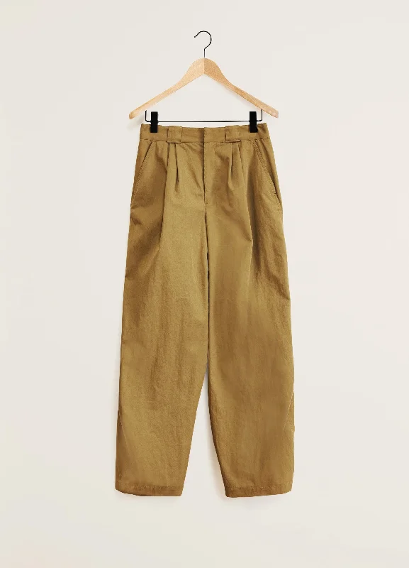 Lemaire Wide Leg Pants (Ochre Khaki) Slim Fit Casual Pants