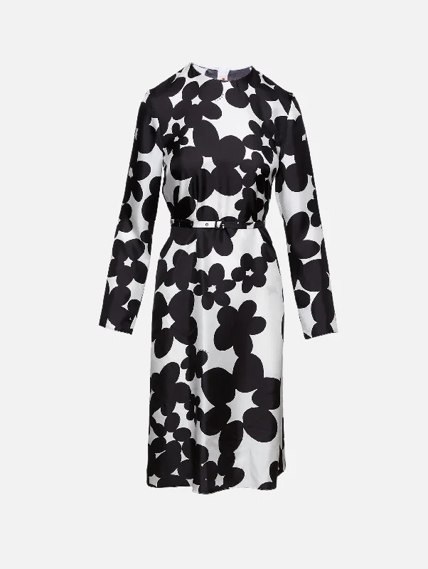 Long Sleeve Midi Floral Dress