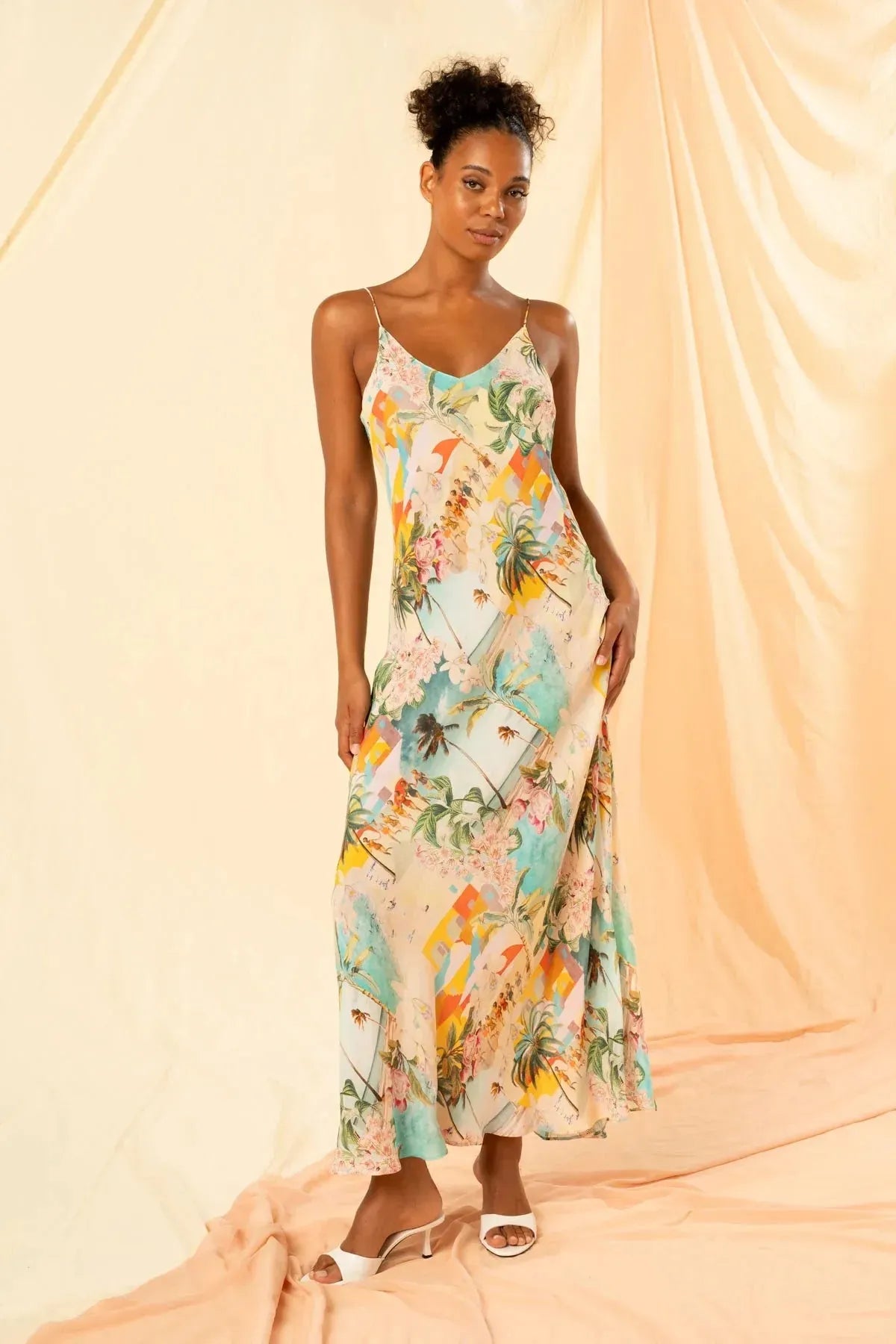 Kachel Lia Maxi Slip Dress