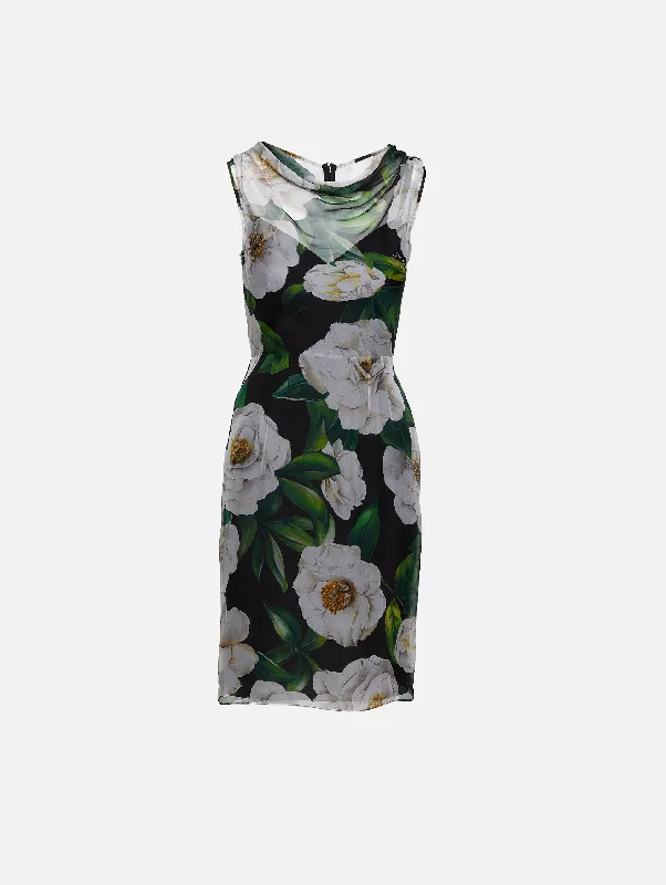 Draped Neck Dress