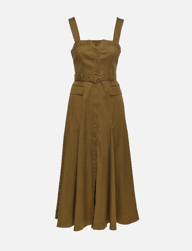 Belted Button Down Dress