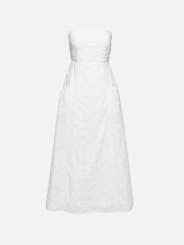 Broderie Strapless Dress