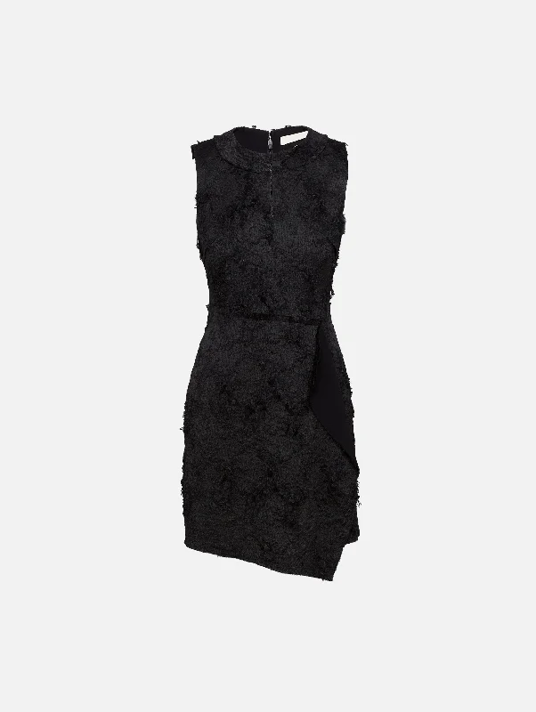 Fray Jacquard Mini A-Line Dress