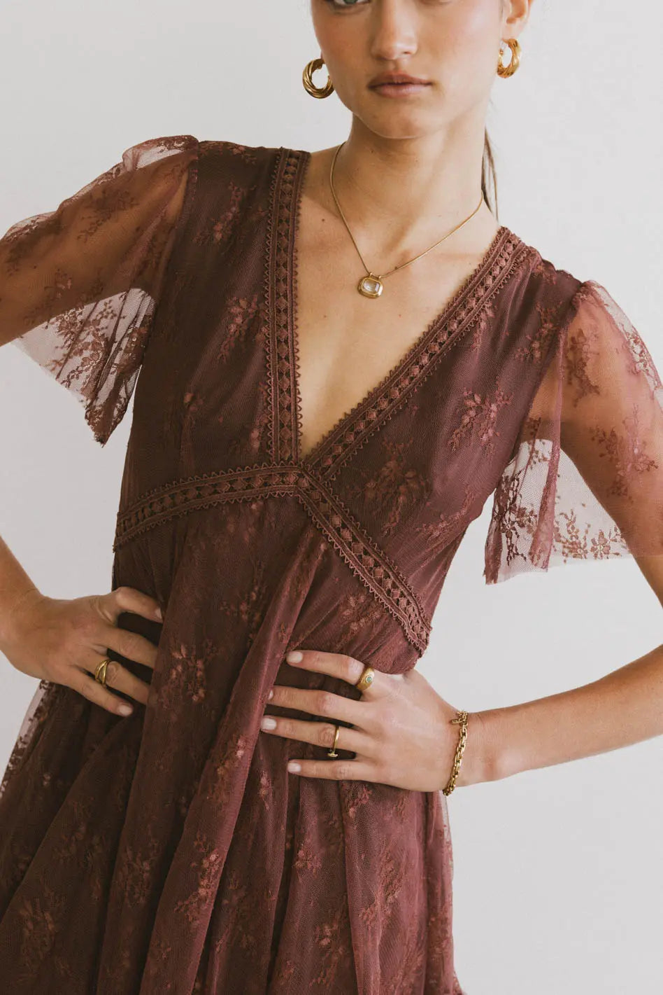 Francine Embroidered Mesh Dress - FINAL SALE