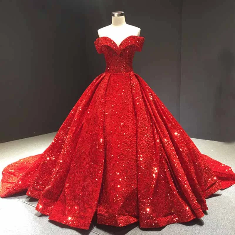 Ball Gown Sleeveless Off-the-Shoulder Sweep Trail / Floor Length With Ruffles Sequins Dresses Metallic Tail Dresses Ball Gown Sleeveless Off-the-Shoulder Sweep Trail / Floor Length With Ruffles Sequins Dresses Metallic Tail Dresses