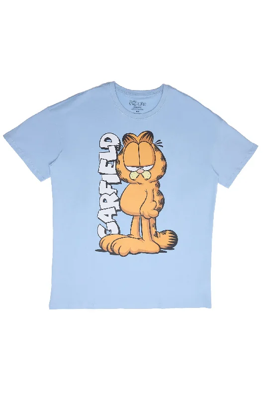 Garfield Sad Graphic Relaxed Tee Wool Fabric Cashmere Fabric Tweed Fabric