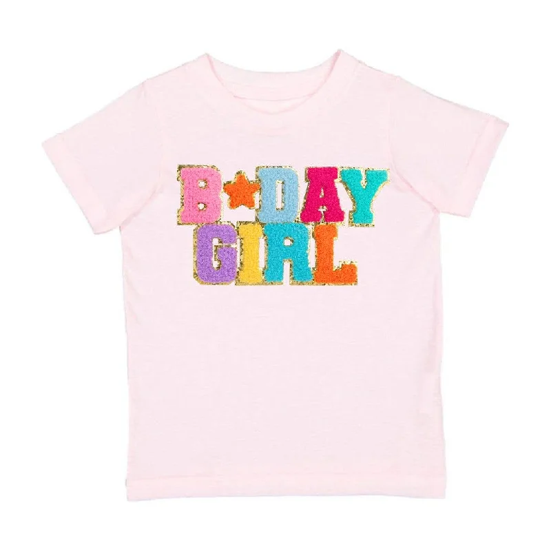 Birthday Girl Patch T-Shirt Knit Fabric Woven Fabric Fleece Fabric