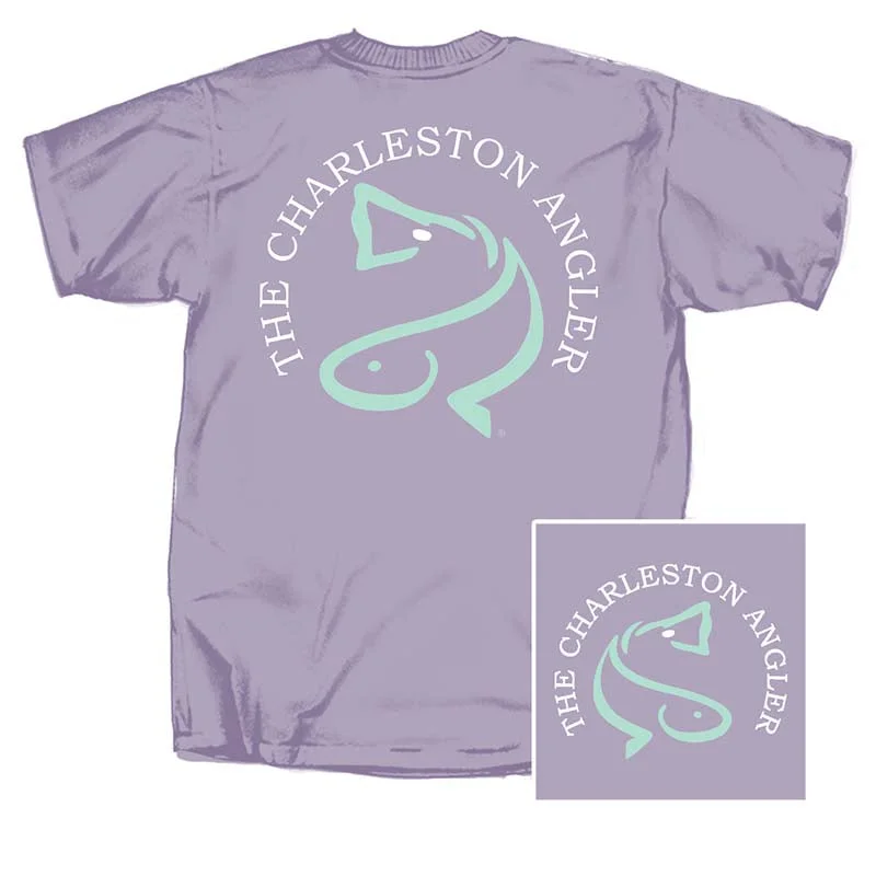 Charleston Angler Redfish Short Sleeve T-Shirt in Orchid Satin Fabric Silk Fabric Chiffon Fabric Charleston Angler Redfish Short Sleeve T-Shirt in Orchid Satin Fabric Silk Fabric Chiffon Fabric