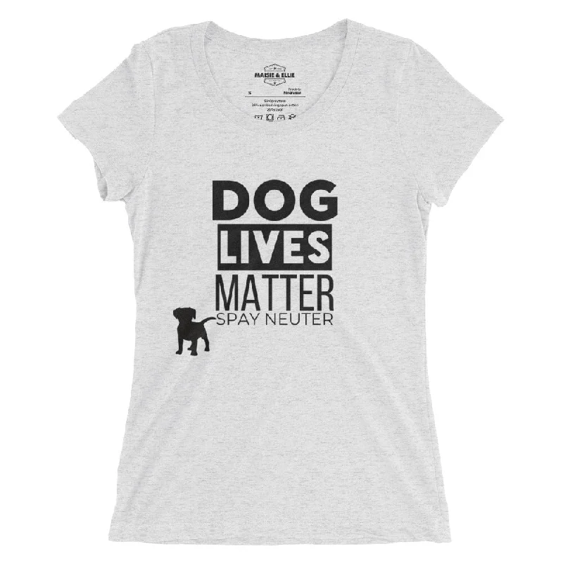 Dog Lives Matter Ngo Women's Tri-Blend Slim Fit T-Shirt Elegant Classic Vintage