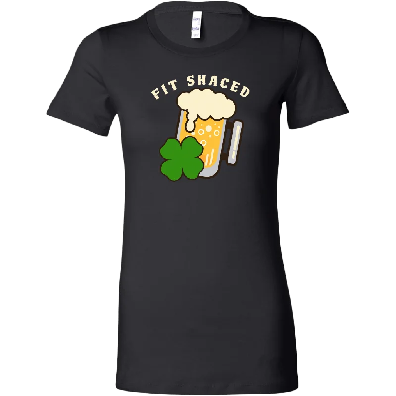 Fit Shaced St. Patrick's Day Funny Women's T-shirt Graphic Embroidered Appliqued