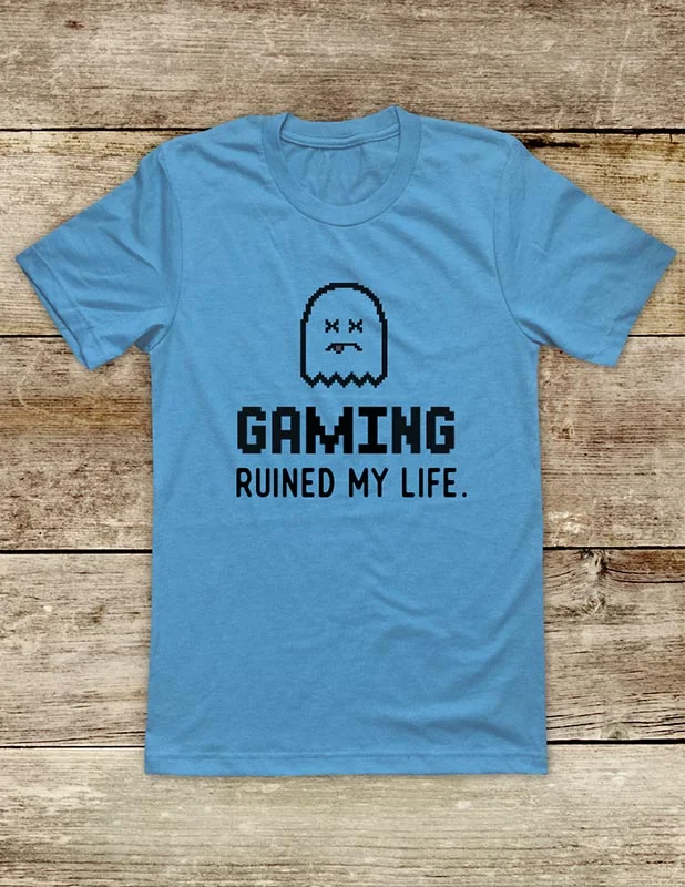 Gaming Ruined My Life. - funny Video Game Soft Unisex Men or Women Short Sleeve Jersey Tee Shirt Mesh Fabric Canvas Fabric Denim Fabric Gaming Ruined My Life. - funny Video Game Soft Unisex Men or Women Short Sleeve Jersey Tee Shirt Mesh Fabric Canvas Fabric Denim Fabric